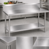 Thumbnail image #3 for Duke 84-Inch x 36-Inch Stainless Steel Work Table with 10-Inch Riser and Stainless Undershelf