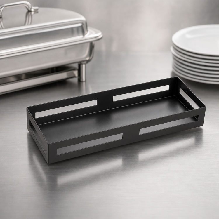 Product image #3 for American Metalcraft Rectangular Multi-Function Buffet Riser, 14-5/8 x 5-1/8 x 2 Inch, Black