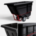 Thumbnail image #3 for Rubbermaid Commercial Products Rotational Molded Utility Duty Tilt Truck, 1 Cubic Yard, 1250 lb. Capacity, Black