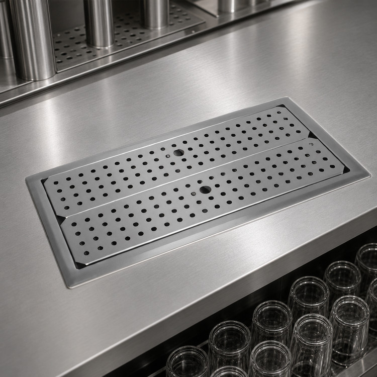 Product image #3 for Glastender 30 Inch x 12 Inch Drop-In Stainless Steel Drip Tray Trough