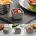 Thumbnail image #3 for American Metalcraft 2 oz Square Melamine Sauce Cup, Graphite