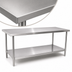 Thumbnail image #3 for Heavy-Duty Stainless Steel Flat Top Work Table with Undershelf, 60 x 24 Inches