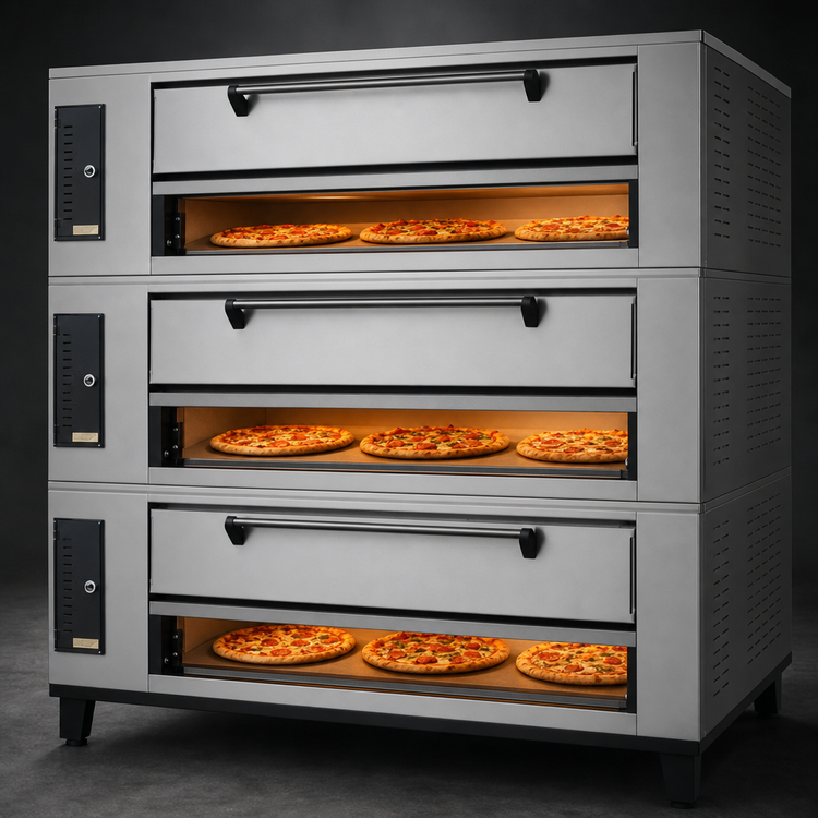 Product image #3 for Marsal SD-660 Triple Deck Gas Pizza Oven
