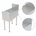 Thumbnail image #4 for Top Shelf Freestanding Stainless Steel Pitched Underbar Drainboard with Backsplash, 14 x 24 Inches