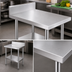 Thumbnail image #3 for Stainless Steel Work Table with Undershelf and 2-Inch Rear Backsplash, 30 x 18 x 34 Inches