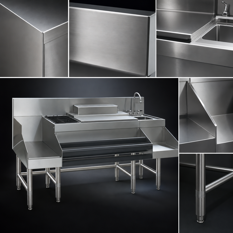 Product image #3 for Spec-Bar CCS-66-2 66" Underbar Ice Bin/Cocktail Station with Blender Station