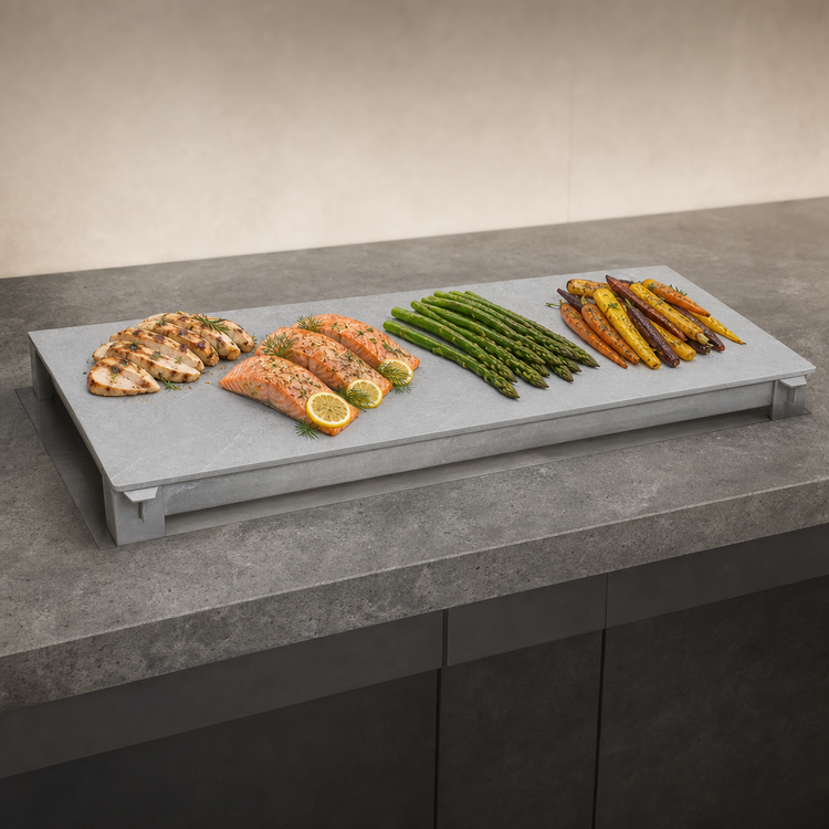 Product image #3 for Hatco 24-Inch Built-In Flush Top Simulated Stone Hot/Cold Shelf