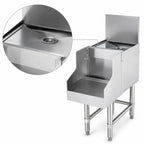 Thumbnail image #3 for Eagle Group Spec-Bar BDBS18-19 18-Inch Freestanding Stainless Steel Blender Station with Drainboard Top and Recessed Blender Shelf