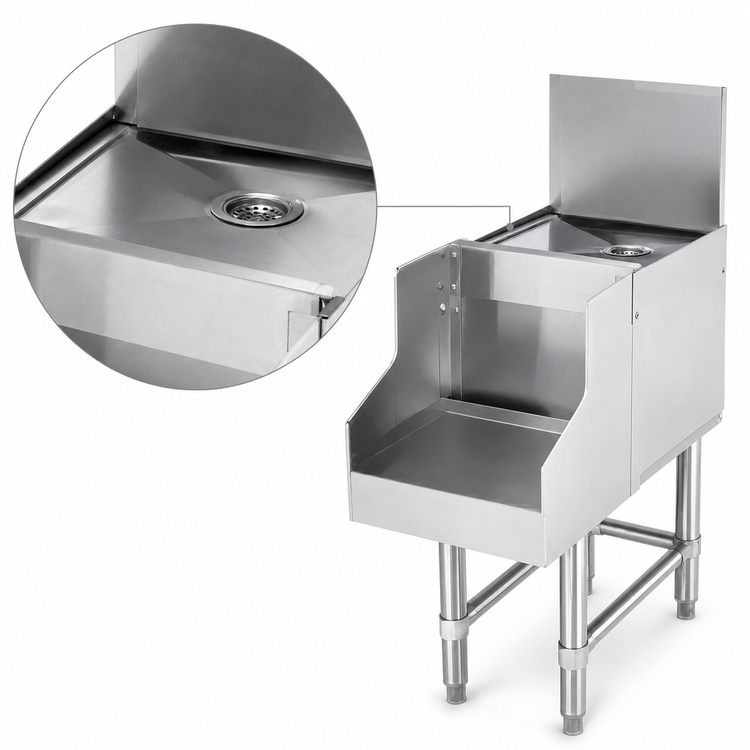 Product image #3 for Spec-Bar 18-Inch Freestanding Blender Station with Drainboard Top and Blender Shelf