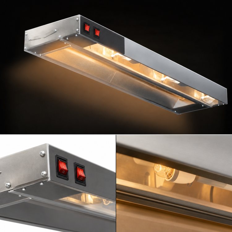 Product image #3 for Eagle RedHots 42-Inch Single Lighted High-Watt Strip Heat Lamp with Rod Element, 240V
