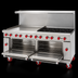 Thumbnail image #3 for American Range 72-Inch Gas Restaurant Range with 48-Inch Griddle, 4 Open Burners, and 2 Standard Ovens