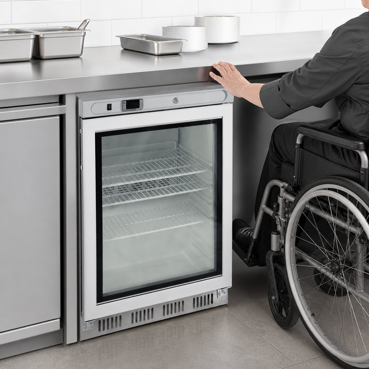Product image #3 for Kelvinator Commercial 24-Inch ADA Height 1-Section Undercounter Refrigerator with Right-Hinged Glass Door, 4.4 Cu. Ft.