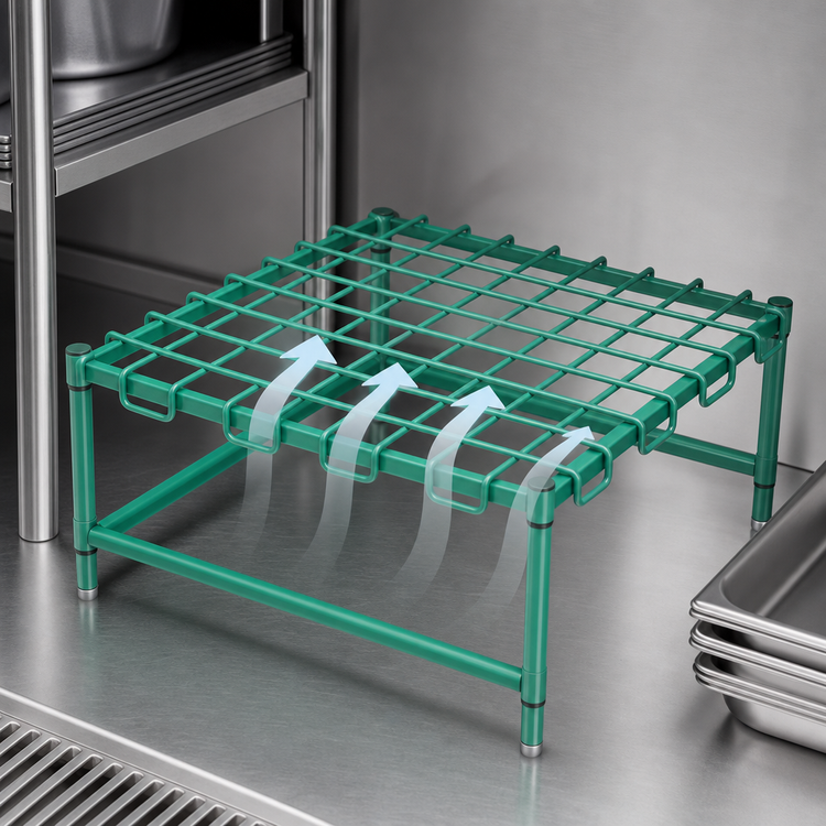 Product image #3 for Eagle Group EagleGard Stationary Wire Dunnage Rack, 24 x 24 x 14 Inches, 1600 lb. Capacity