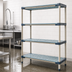 Thumbnail image #3 for MetroMax 4 Starter Open-Grid All-Polymer Shelving Unit, 36W x 21D x 74H, 4 Shelves