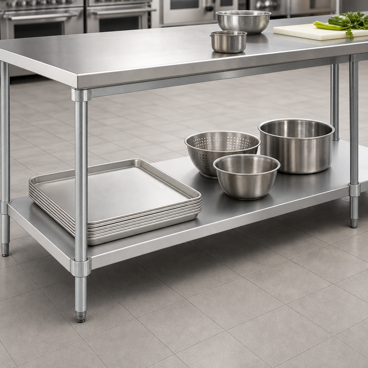Product image #3 for Advance Tabco Galvanized Work Table Undershelf for 72" x 24" Tables
