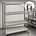 Thumbnail image #3 for Cambro Camshelving® Elements EST213681VS4480 High-Density Overhead Track Stationary Shelving Starter Unit, 21 x 36 x 81 in, 4-Tier