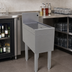 Thumbnail image #3 for Glastender Freestanding Underbar Stainless Steel Drainboard, 12 x 24 Inches, 7-Inch Splash