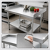 Thumbnail image #3 for Omcan Stainless Steel Equipment Stand with Undershelf and 2-Inch Upturn, 36 x 30 Inches