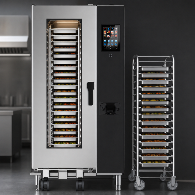 Product image #3 for Lainox Naboo 5.0 NAE201B Electric Combi Oven with Direct Steam, 20 x 1/1 GN, Floor Model