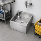 Thumbnail image #3 for Krowne MS-2424 24 x 24-Inch Stainless Steel Floor-Mounted Mop Sink with 21 x 21 x 9-Inch Bowl