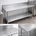 Thumbnail image #3 for Duke 60 Inch x 30 Inch 16-Gauge 400 Series Stainless Steel Work Table with 5 Inch Riser and Galvanized Undershelf