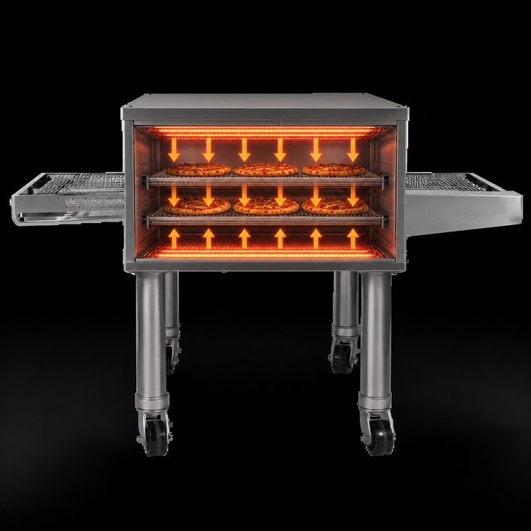 Product image #3 for Middleby Marshall CTX DZ33T-3 Countertop Triple-Deck Electric Infrared Conveyor Oven