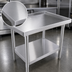 Thumbnail image #3 for Omcan USA Standard Series 18-Gauge Stainless Steel Equipment Stand with Undershelf, 18 x 30 x 24 Inches