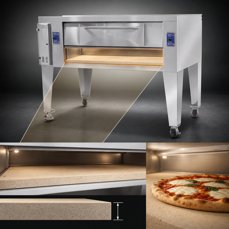 Product image #3 for Bakers Pride Super Deck Series Y-600 Gas Pizza Deck Oven with 60" x 36" FibraMent Hearth Deck