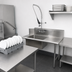 Thumbnail image #3 for BK Resources 26-Inch Straight Right-to-Left Soiled Dish Table with Pre-Rinse Package