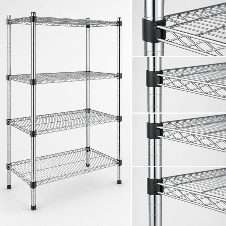 Product image #3 for Eagle Group QuadTruss Quad-Adjust 30" x 21" Stainless Steel Wire Shelf, 800 lb Capacity