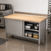 Thumbnail image #3 for John Boos 72 Inch x 30 Inch Wood Top Work Table with Cabinet Base and Sliding Doors