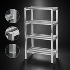 Thumbnail image #3 for Channel Manufacturing Lifetime Tough DR2072-4 4-Shelf Aluminum Channel-Style Dunnage Shelving Rack, 72W x 20D x 64H