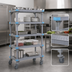 Thumbnail image #3 for Quantum Millenia Mobile Polymer Starter Shelving Unit with 5 Open Grid Shelves, 60 x 21 x 86 Inches, Gray