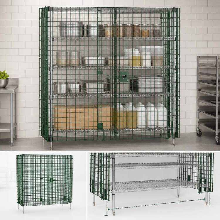 Product image #4 for Side-Hinged Security Cage Enclosure Kit for 24 x 60 Shelving