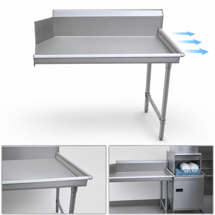 Product image #3 for John Boos JDTC-20-36R-X 36-Inch Clean Straight Right-Hand Stainless Steel Pro-Bowl Dishtable