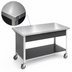 Thumbnail image #3 for Atlas Metal CAFT-4 Utility Solid Top Serving Counter, 63-3/4 in. L, Stainless Steel Top, Aluminum Frame, Mobile