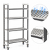 Thumbnail image #3 for Cambro Camshelving Elements XTRA High Density Vented Mobile Starter Unit, 24 x 54 x 78-1/4 Inches, 4-Tier, Speckled Gray