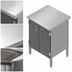 Thumbnail image #3 for John Boos Enclosed Base Work Table with Hinged Doors, 60 x 30 Inches, 16-Gauge Stainless Steel Flat Top