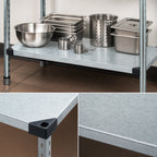 Thumbnail image #3 for Quantum 2148SG Solid Galvanized Steel Shelf, 48"W x 21"D, 18 Gauge, NSF