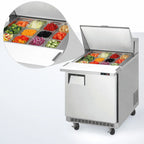 Thumbnail image #3 for Everest Refrigeration EPBR1 Mega-Top Sandwich Prep Table, 1 Section, 27-3/4" Wide, 12 x 1/6 Pan Capacity, Rear-Mounted Refrigeration
