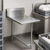 Thumbnail image #3 for BK Resources 26-Inch Straight Clean Dish Table, Right-to-Left Operation, 304 Stainless Steel Top, Galvanized Legs