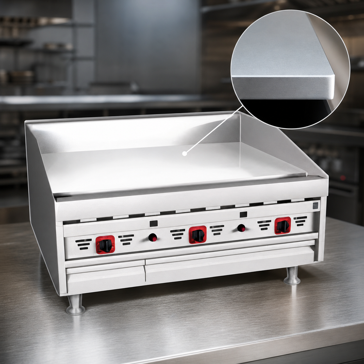 Product image #3 for MagiKitch'n 36-Inch Countertop Gas Griddle with Solid State Thermostat and Matchless Ignition