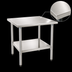 Thumbnail image #3 for Eagle Deluxe Series 30 Inch x 30 Inch Square Stainless Steel Work Table with Adjustable Undershelf