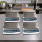 Thumbnail image #3 for Globe GPS10-4 Digital Portion Control Scale, 11 lb Capacity, Stainless Steel Platter, Battery or AC Powered