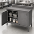 Thumbnail image #3 for John Boos Enclosed Work Table with Cabinet Base and Hinged Doors, 36 x 24 Inch, 14 Gauge Stainless Steel Top, 5-Inch Backsplash