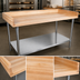 Thumbnail image #3 for John Boos Baker's Top Work Table with Northern Hard Rock Maple Top and Adjustable Stainless Steel Undershelf, 120 x 30 Inches