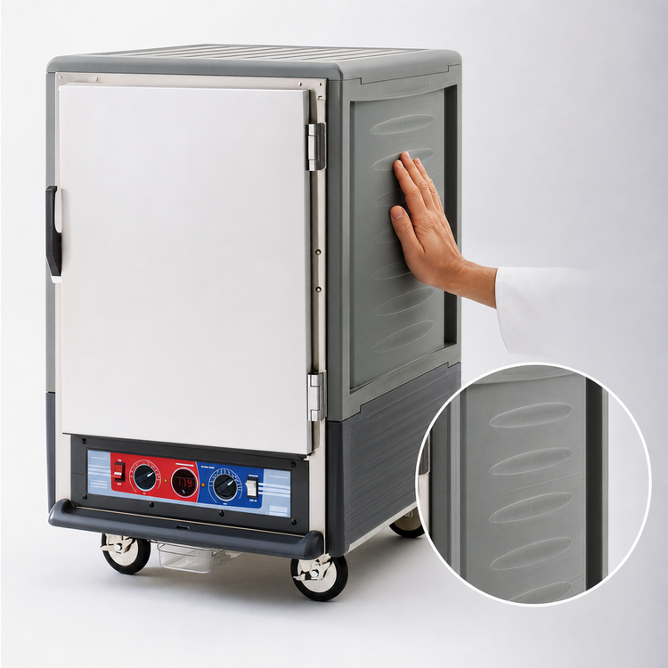 Product image #3 for Metro C5 3 Series Half Height Heated Holding and Proofing Cabinet with Gray Insulation Armour, Solid Door