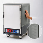 Thumbnail image #3 for Metro C5 Insulation Armour C535-CLFS-4-GY Half-Height Heated Holding and Proofing Cabinet, Mobile, Solid Door, 8 Sheet Pan Capacity, 120V