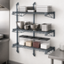 Thumbnail image #3 for Quantum Cantilever 3-Shelf Wall-Mount Wire Shelving Starter Kit, Gray Epoxy