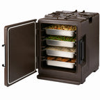 Thumbnail image #4 for Cambro Ultra Pan Carriers® UPCS400131 Front-Loading Insulated Food Pan Carrier, 4 Full-Size 4-Inch Pan Capacity, Dark Brown
